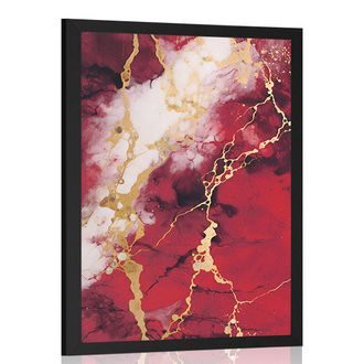 ПЛАКАТ – ЧЕРВЕН МРАМОР - МРАМОРНА АБСТРАКЦИЯ - ПЛАКАТИ