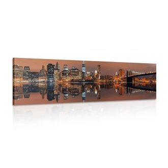 QUADRO RIFLESSO DI MANHATTAN SULL'ACQUA - QUADRI CITTÀ - QUADRI