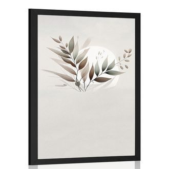 AFFICHE – FEUILLES MINIMALISTES EN DESIGN BOHÈME - BOTANIQUES - AFFICHES