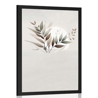 PLAKÁT MINIMALISTICKÉ LISTY V BOHO DESIGNU - BOTANICKÉ - PLAKÁTY