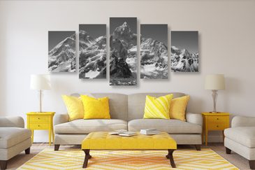 5-dielny obraz zasnežené hory