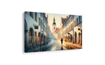 OBRAZ PROCHÁZKA RANNÍ ULICÍ - OBRAZY MĚSTA - OBRAZY