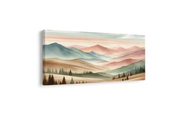 WANDBILD RUHIGE PASTELLLANDSCHAFT - BILDER VON BERGEN - BILDER