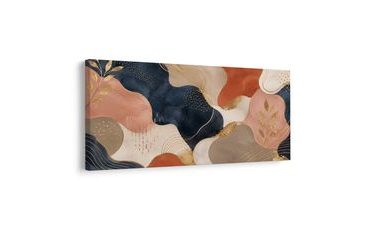 WANDBILD MODERNE FORMEN IN GOLD - WANDBILDER ABSTRAKTE FORMEN - BILDER