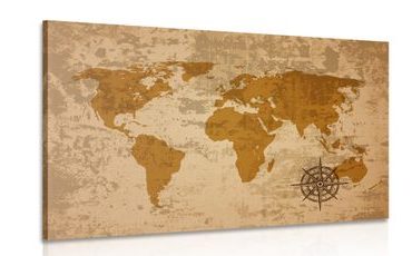 KÉP RÉGI VILÁG TÉRKÉP IRÁNYTŰVEL - TÉRKÉPES KÉPEK - KÉPEK