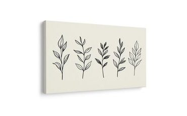 TABLEAU SUR TOILE – BRINDILLES MINIMALISTES EN LIGNE - TABLEAUX ARBRES ET FEUILLES - TABLEAUX