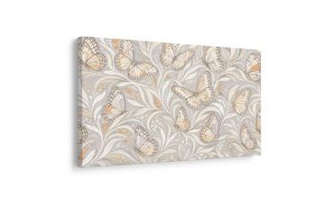WANDBILD ZARTE SCHMETTERLINGE IM ORNAMENT - BILDER VON SCHMETTERLINGEN - BILDER