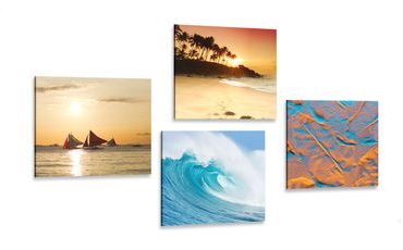 CANVAS PRINT SET DREAM ISLAND - SET OF PICTURES - PICTURES