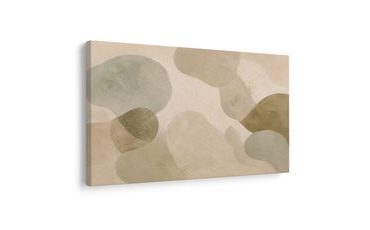 TABLEAU SUR TOILE – FORMES ORGANIQUES EN HARMONIE BEIGE - IMAGES FORMES ABSTRAITES - TABLEAUX