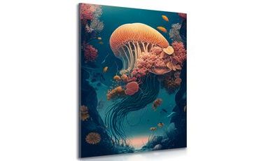 CANVAS PRINT SURREALISTIC JELLYFISH - PICTURES UNDERWATER WORLD - PICTURES