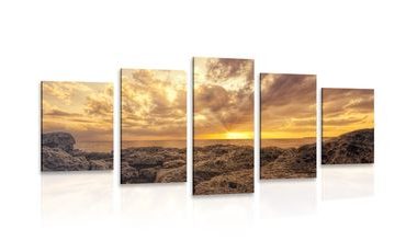 5-TEILIGES WANDBILD MEERESFELSEN - BILDER VON NATUR UND LANDSCHAFT - BILDER