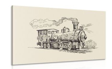 Slika vlak v retro stilu