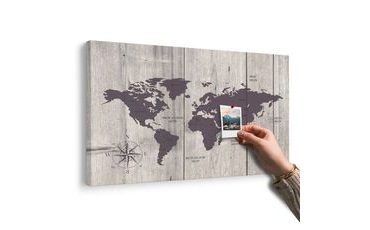 PARAFAKÉP BARNA TÉRKÉP FA HÁTTÉREN - PARAFA KÉPEK - KÉPEK