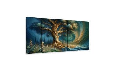 WANDBILD LEBENSBAUM IM STRUDEL DER ENERGIE - BILDER BÄUME DES LEBENS - BILDER