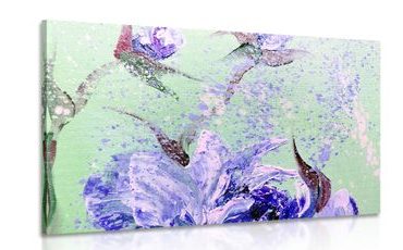 OBRAZ MODERNÍ MALOVANÉ PIVOŇKY - OBRAZY KVĚTŮ - OBRAZY