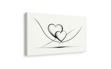 OBRAZ PROPLETENÁ SRDCE V LINIÍCH - OBRAZY LÁSKA - OBRAZY