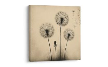 WANDBILD FLUG DER PUSTEBLUMENWÜNSCHE - BILDER LÖWENZAHN - BILDER