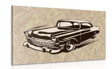 CANVAS PRINT RETRO VETERAN - VINTAGE AND RETRO PICTURES - PICTURES