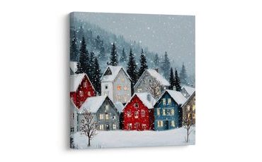 VÁNOČNÍ OBRAZ ZIMNÍ POHÁDKA V HORÁCH - VÁNOČNÍ A ZIMNÍ OBRAZY - OBRAZY