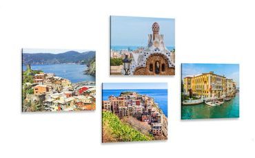 SET OBRAZŮ OSLNIVÉ PŘÍMOŘSKÉ KRAJINY - SESTAVY OBRAZŮ - OBRAZY
