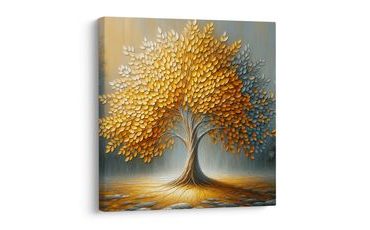 WANDBILD GOLDENER BAUM DES LEBENS IM HERBST - BILDER BÄUME DES LEBENS - BILDER