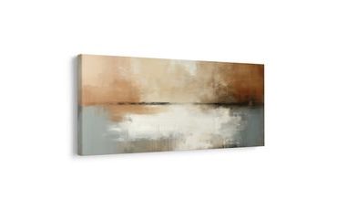 OBRAZ MLHAVÝ HORIZONT NAD VODOU - OBRAZY ABSTRAKTNÍ TVARY - OBRAZY