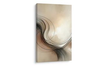 QUADRO SU TELA – LINEE ELEGANTI TRA LE NUVOLE - QUADRI FORME ASTRATTE - STAMPE E QUADRI