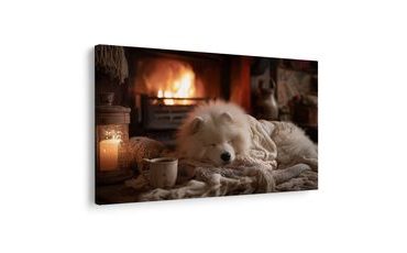 OBRAZ VÁNOČNÍ POHODA U KRBU - VÁNOČNÍ A ZIMNÍ OBRAZY - OBRAZY