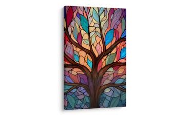OBRAZ STROM ŽIVOTA V DUHOVÝCH BARVÁCH - OBRAZY STROMY ŽIVOTA - OBRAZY
