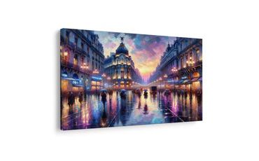 OBRAZ MALIARSKY POHĽAD NA VEČERNÝ PARÍŽ - OBRAZY PARÍŽ - OBRAZY