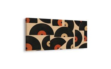 WANDBILD STILVOLLE VINYLKREISE - MUSIKBILDER - BILDER