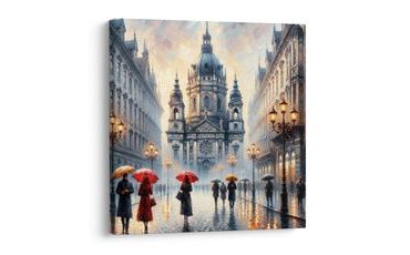 OBRAZ KATEDRÁLA V DEŠTI - OBRAZY MĚSTA - OBRAZY