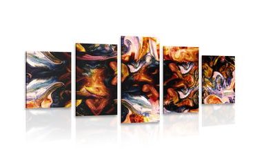 5-PIECE CANVAS PRINT ART IN AN ABSTRACT DESIGN - ABSTRACT PICTURES - PICTURES