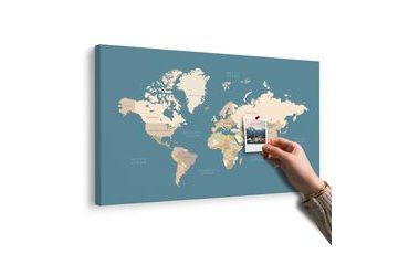 OBRAZ NA KORKU MAPA S VINTAGE PRVKY - OBRAZY NA KORKU - OBRAZY