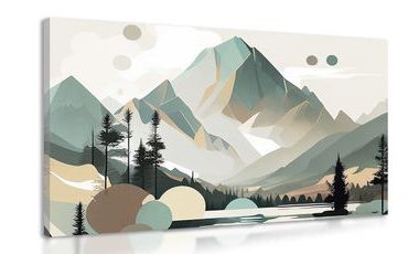 IMPRESSION SUR TOILE HAUTES TATRAS MAGIQUES DANS UN DESIGN SCANDINAVE - IMPRESSION SUR TOILE MONTAGNES - IMPRESSION SUR TOILE