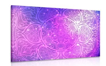 WANDBILD INDISCHES MANDALA MIT GALAKTISCHEM HINTERGRUND - BILDER MIT FENG SHUI-MOTIVEN - BILDER