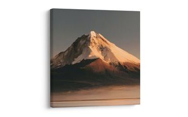 TABLEAU SUR TOILE – MONTAGNE MAJESTUEUSE AU-DESSUS DE LA BRUME - TABLEAUX DE MONTAGNE - TABLEAUX