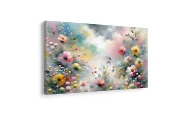 КАРТИНА НА ПЛАТНО – НЕЖНА ЦВЕТНА ПОЛЯНА - КАРТИНИ ПОЛЕ И МОРАВИ - КАРТИНИ