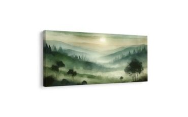 OBRAZ STROMY V MLZE - OBRAZY VÝCHOD A ZÁPAD SLUNCE - OBRAZY