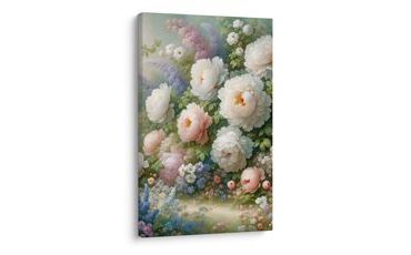 OBRAZ ZAHRADA PLNÁ PIVONĚK A LETNÍCH KVĚTŮ - PICTURES FLOWERS - PICTURES