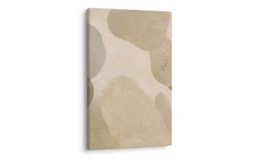TABLEAU SUR TOILE – COMPOSITION ABSTRAITE AUX NUANCES NATURELLES - IMAGES FORMES ABSTRAITES - TABLEAUX