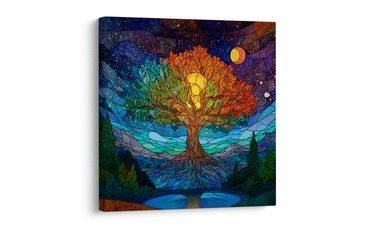 OBRAZ MYSTICKÝ STROM ŽIVOTA V HORÁCH - OBRAZY STROMY ŽIVOTA - OBRAZY