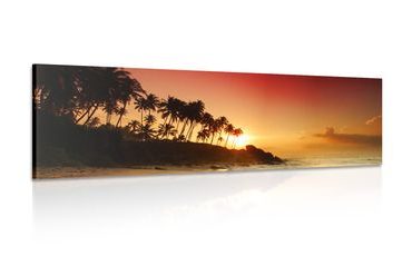 WANDBILD SONNENUNTERGANG IN SRI LANKA - BILDER VON NATUR UND LANDSCHAFT - BILDER