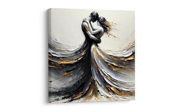 WANDBILD TANZ IN GOLDENEN TÖNEN - BILDER MIT LIEBESMOTIVEN - BILDER