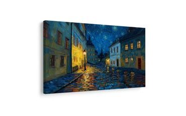 OBRAZ KOUZELNÁ NOČNÍ ULICE - OBRAZY MĚSTA - OBRAZY