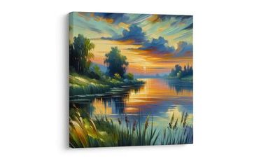 KÉP FESTŐI ESTE A VÍZNÉL - TAVAKAT ÁBRÁZOLÓ KÉPEK - KÉPEK