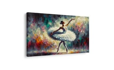 OBRAZ BALETKA V BÍLÝCH ŠATECH - OBRAZY ŽENY - OBRAZY