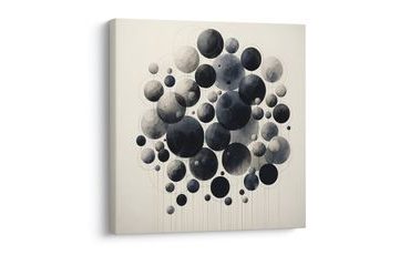 WANDBILD ABSTRAKTE KREISE IM RAUM - BILDER BÄUME DES LEBENS - BILDER