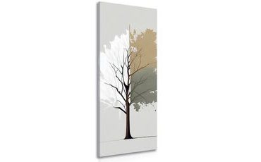 WANDBILD INTERESSANTER MINIMALISTISCHER BAUM - BILDER BÄUME UND LAUB - BILDER