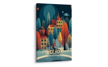 OBRAZ KOUZELNÁ ZIMNÍ VESNICE - VÁNOČNÍ A ZIMNÍ OBRAZY - OBRAZY